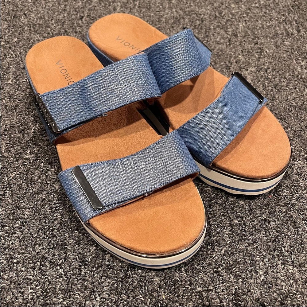 Vionic Womens Brandie Platform Slide Sandals sz 10